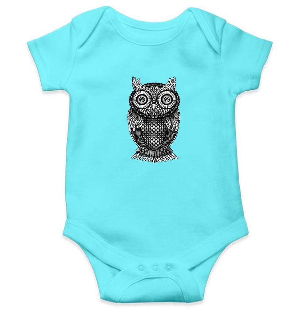 Ornamental Owl Abstract Rompers for Baby Boy- FunkyTradition FunkyTradition