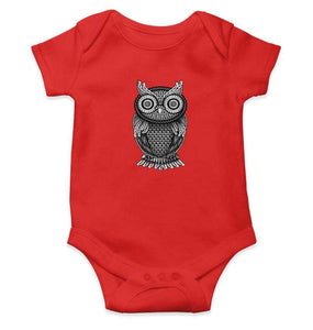 Ornamental Owl Abstract Rompers for Baby Boy- FunkyTradition FunkyTradition