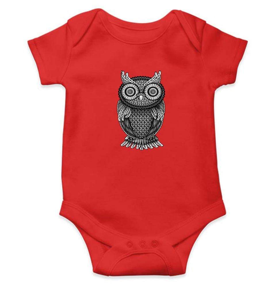 Ornamental Owl Abstract Rompers for Baby Boy- FunkyTradition FunkyTradition