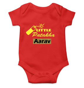 Customize Name Little Dhamaka Rompers for Baby Boy- KidsFashionVilla