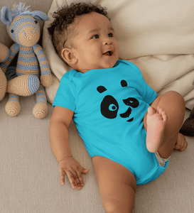 Panda Face Abstract Rompers for Baby Boy- FunkyTradition FunkyTradition