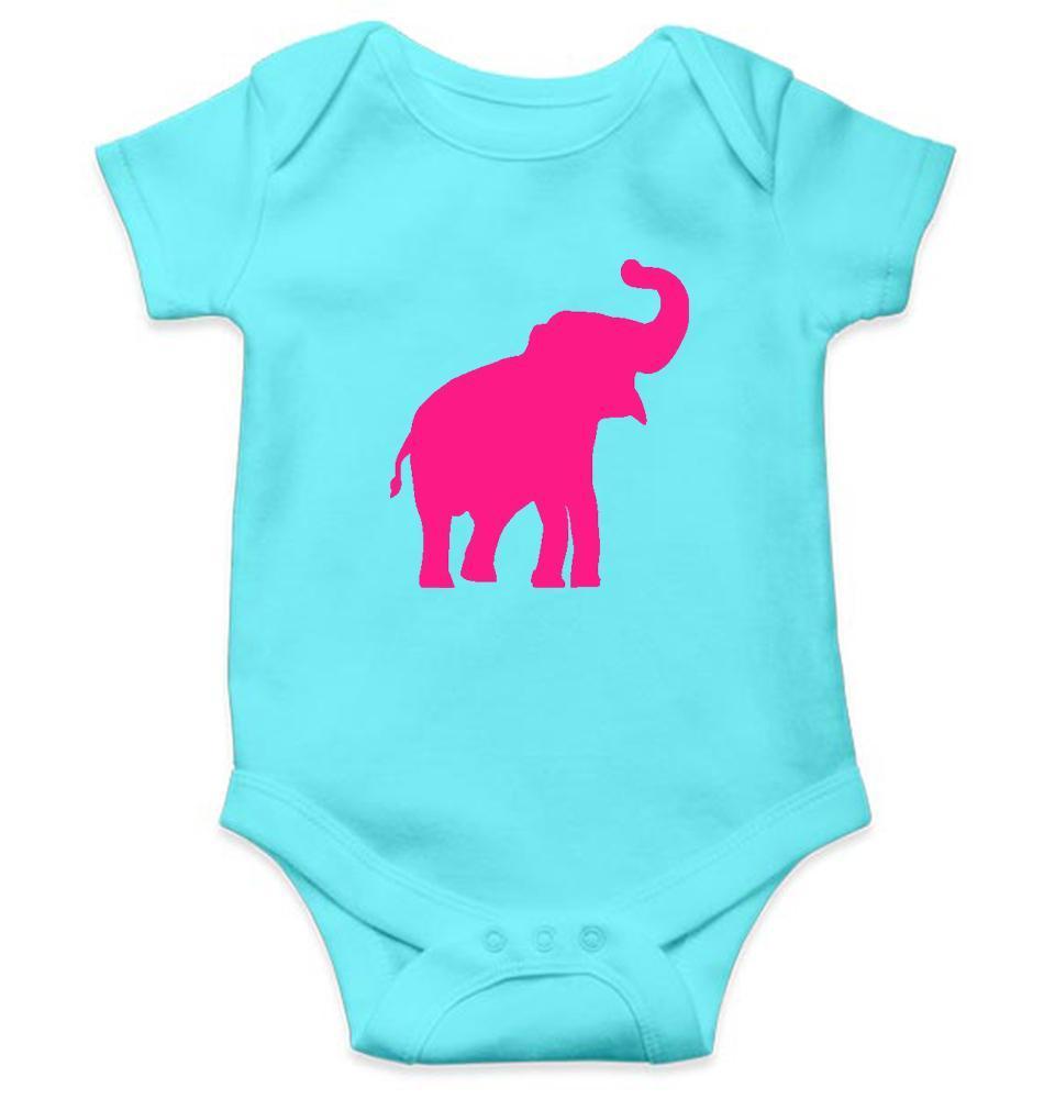 Pink Elephant Abstract Rompers for Baby Boy- FunkyTradition FunkyTradition