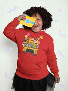 Zoo Bus Cartoon Girl Hoodies-KidsFashionVilla