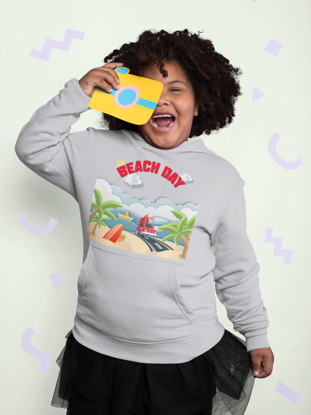 Beach Day Girl Hoodies-KidsFashionVilla