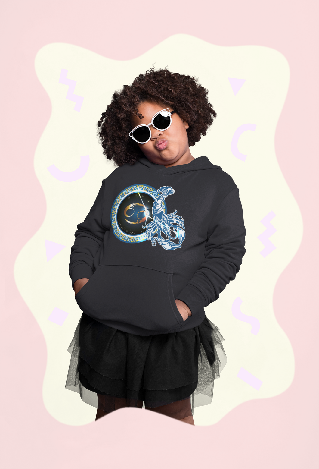 Cancer Zodiac Sign Girl Hoodies-KidsFashionVilla