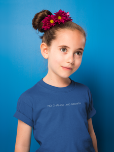 No Change No Growth Minimals Half Sleeves T-Shirt For Girls -KidsFashionVilla