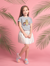 Load image into Gallery viewer, Cute Cartoon Half Sleeves T-Shirt For Girls -KidsFashionVilla
