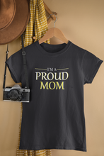 Load image into Gallery viewer, Proud Mom Mother And Son Black Matching T-Shirt- KidsFashionVilla
