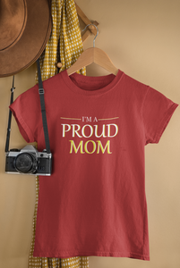 Proud Mom Mother And Son Red Matching T-Shirt- KidsFashionVilla