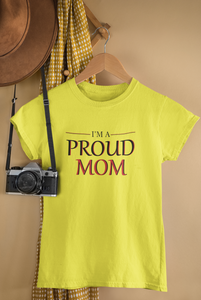 Proud Mom Mother And Son Yellow Matching T-Shirt- KidsFashionVilla