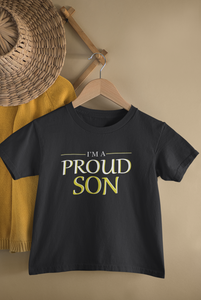 Proud Mom Mother And Son Black Matching T-Shirt- KidsFashionVilla