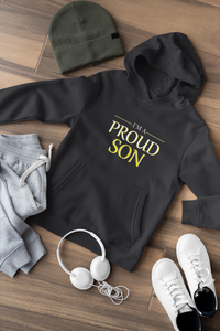 Proud Mom Mother And Son Black Matching Hoodies- KidsFashionVilla