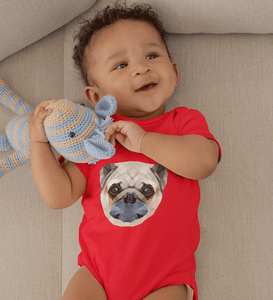 PUG Dog Abstract Rompers for Baby Boy- FunkyTradition FunkyTradition