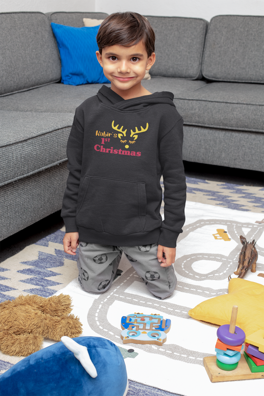 Customized Name Christmas Boy Hoodies-KidsFashionVilla