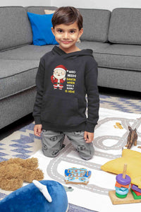 Customized Name Santa Nanu Is Here Christmas Boy Hoodies-KidsFashionVilla