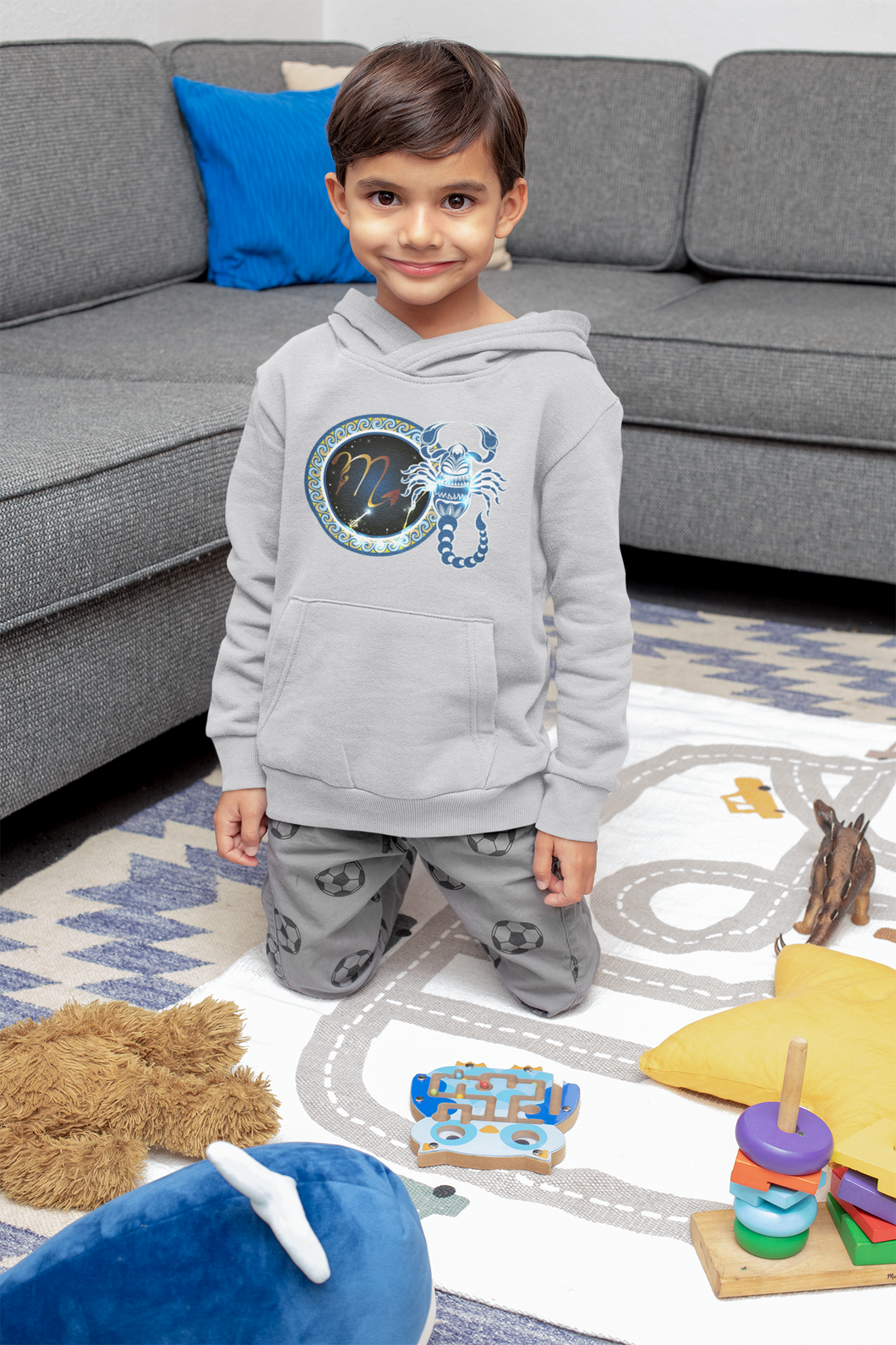 Scorpio Zodiac Sign Boy Hoodies-KidsFashionVilla