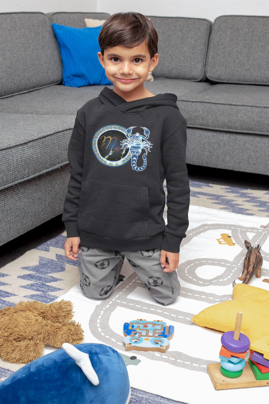 Scorpio Zodiac Sign Boy Hoodies-KidsFashionVilla