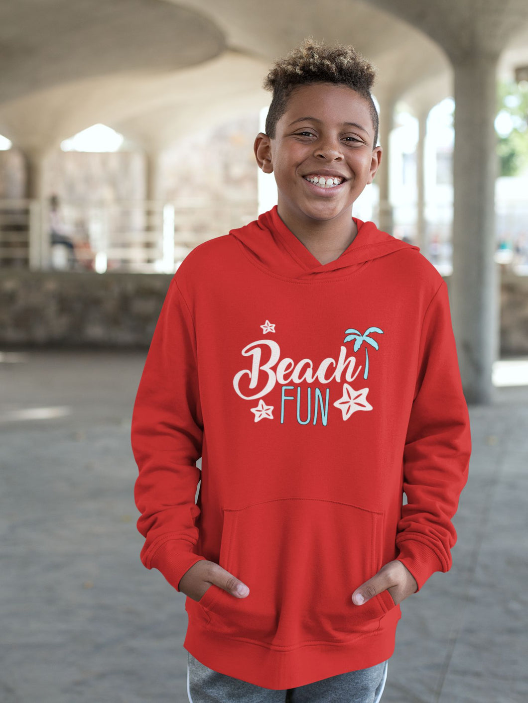 Beach Fun Boy Hoodies-KidsFashionVilla