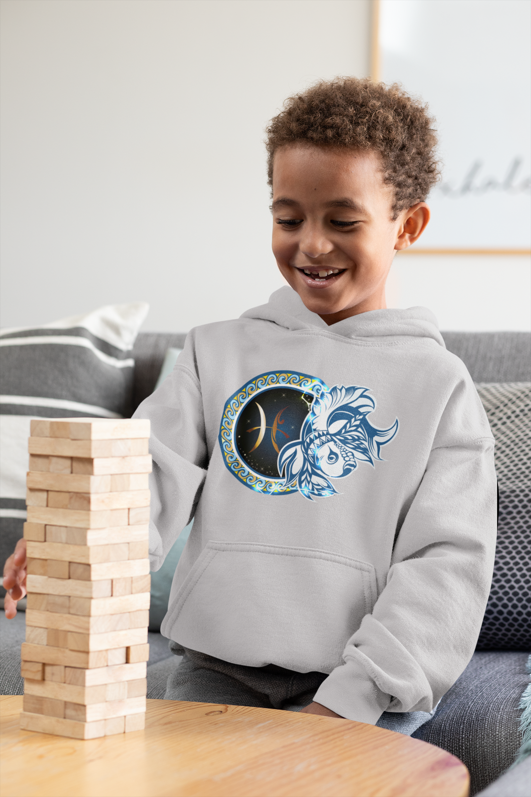 Pisces Zodiac Sign Boy Hoodies-KidsFashionVilla