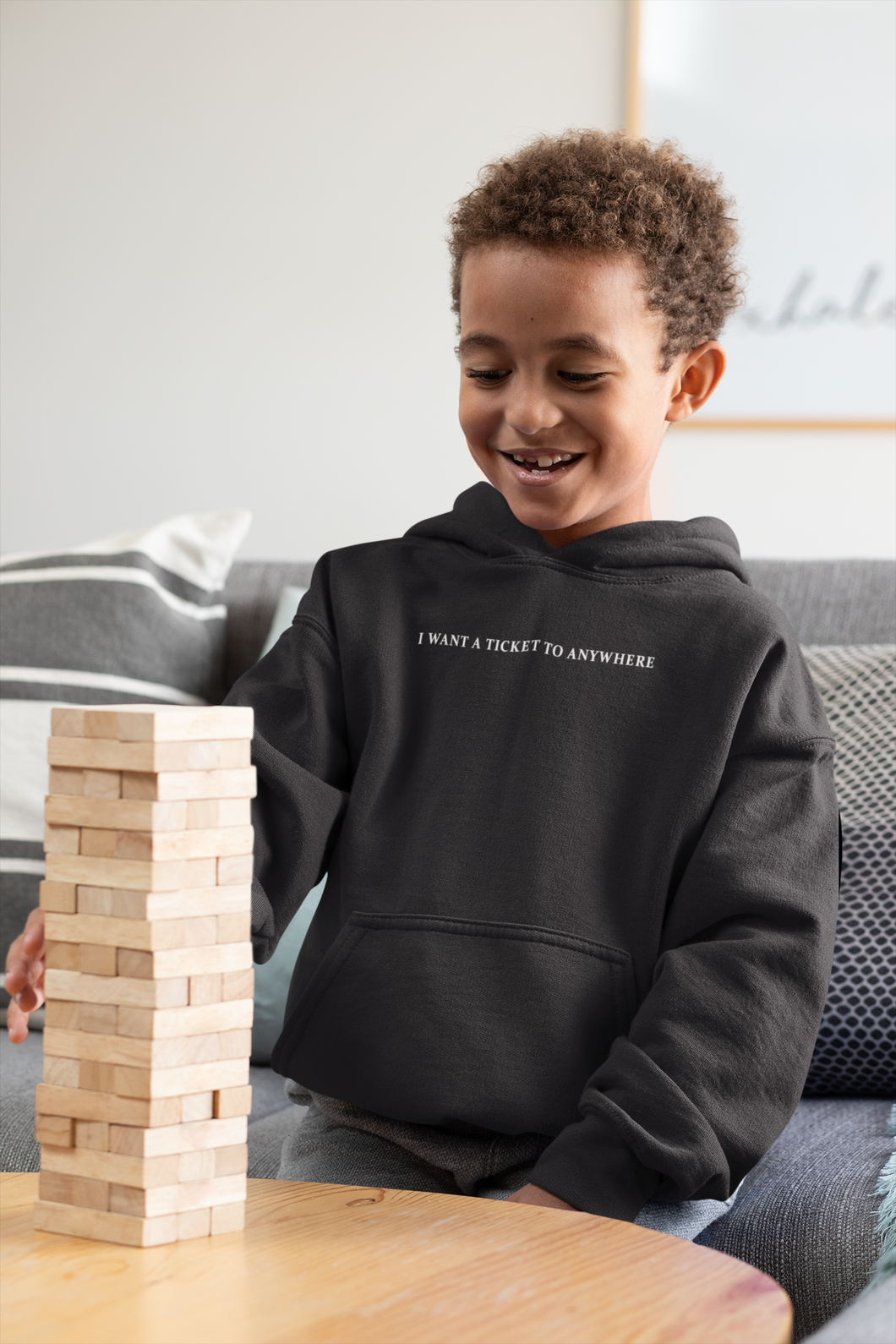 I Want Ticket Minimal Boy Hoodies-KidsFashionVilla