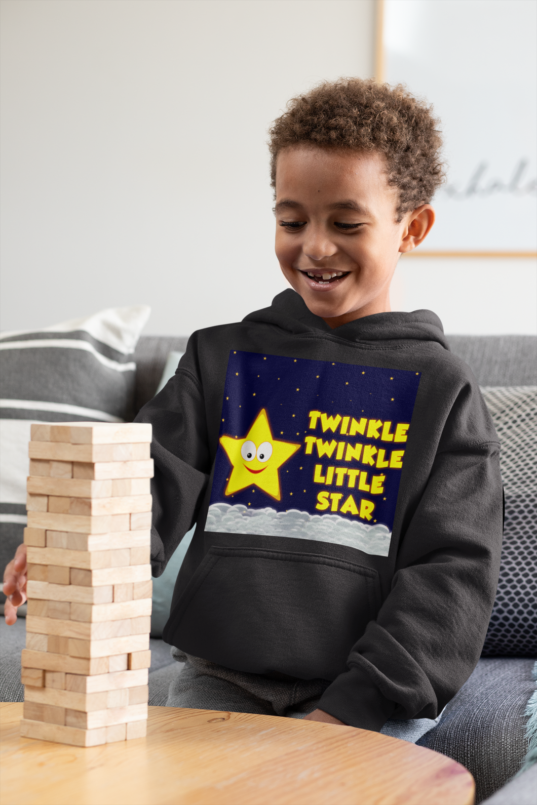 Twinkle Twinkle Little Star Poem Boy Hoodies-KidsFashionVilla