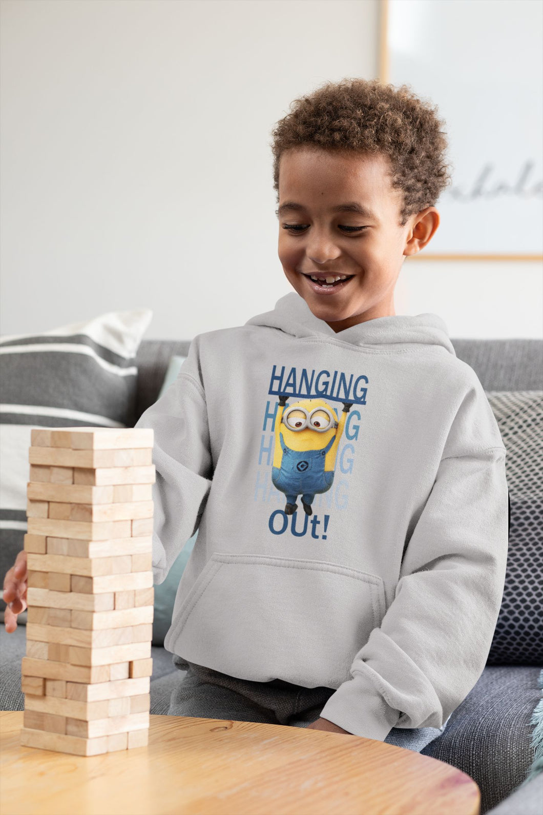 Hanging Out Minion Boy Hoodies-KidsFashionVilla