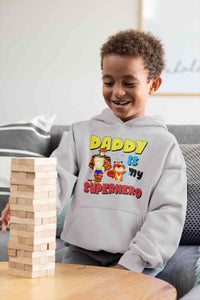 Superhero Dad Cartoon Boy Hoodies-KidsFashionVilla