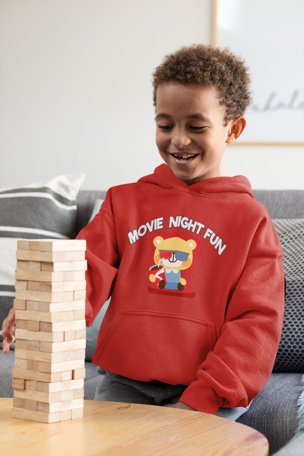 Movie Night Fun Boy Hoodies-KidsFashionVilla