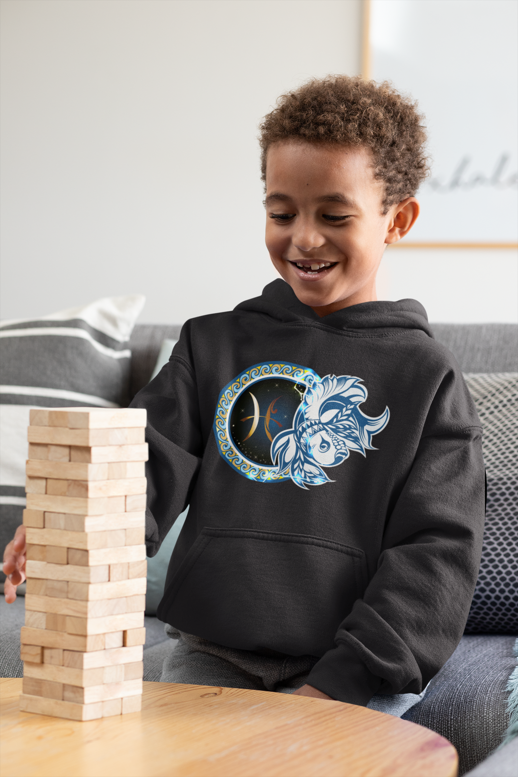 Pisces Zodiac Sign Boy Hoodies-KidsFashionVilla