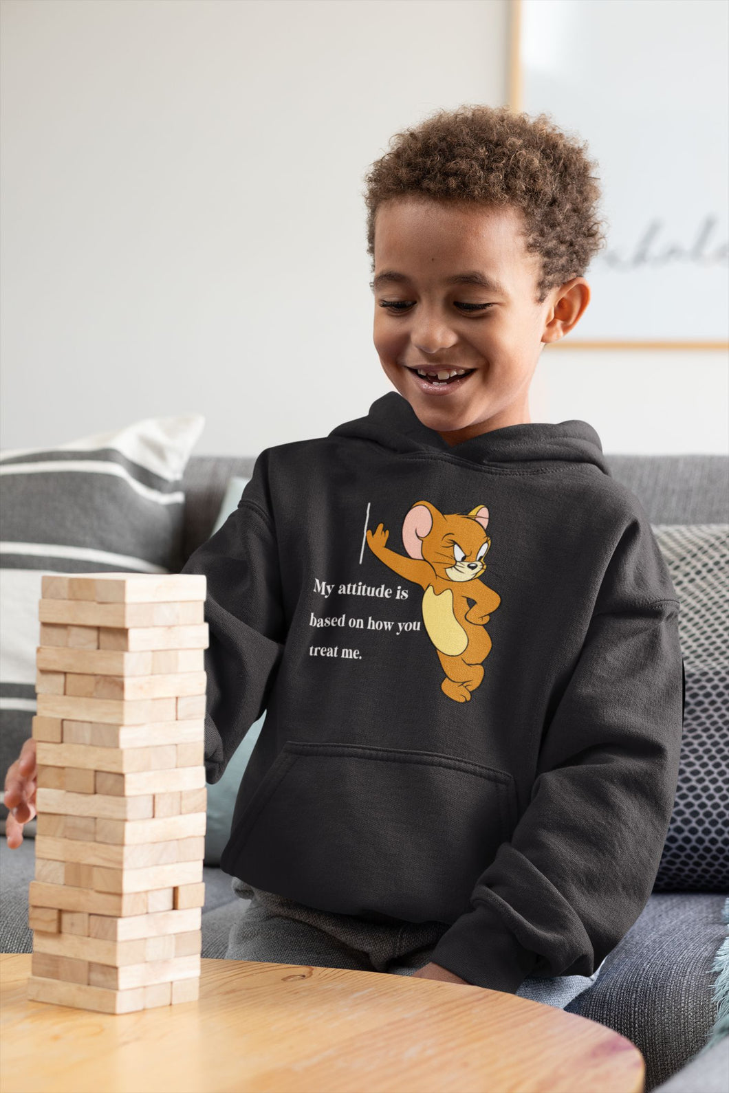 Attitude Shows Cute Jerry Boy Hoodies-KidsFashionVilla