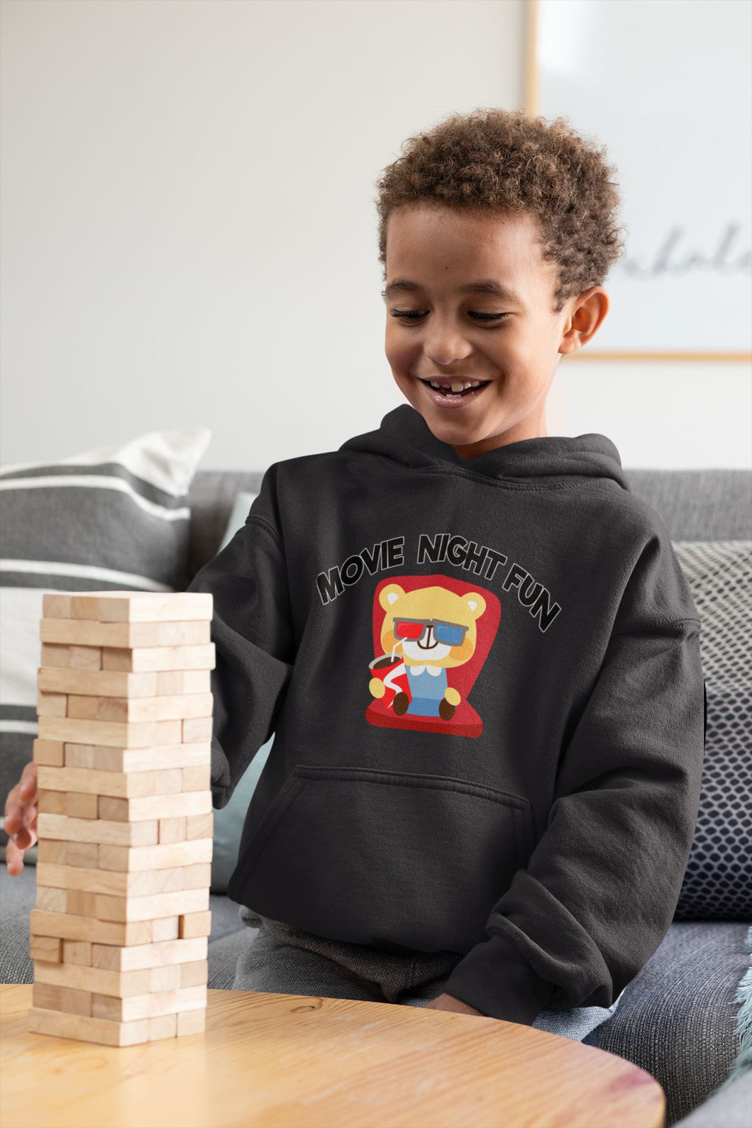 Movie Night Fun Boy Hoodies-KidsFashionVilla