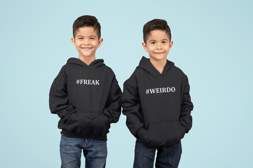 Freak Weirdo Brother-Brother Kids Matching Hoodies -KidsFashionVilla