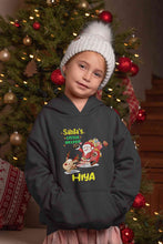 Load image into Gallery viewer, Customized Name Santas Little Helper Christmas Girl Hoodies-KidsFashionVilla
