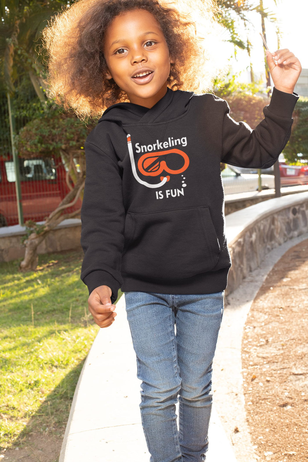 Snorkeling Is Fun Girl Hoodies-KidsFashionVilla