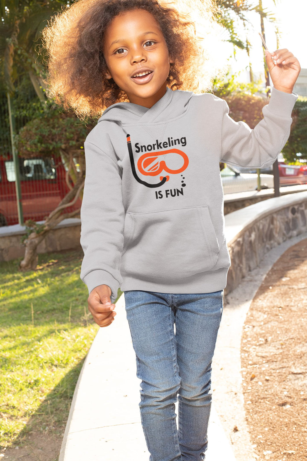 Snorkeling Is Fun Girl Hoodies-KidsFashionVilla