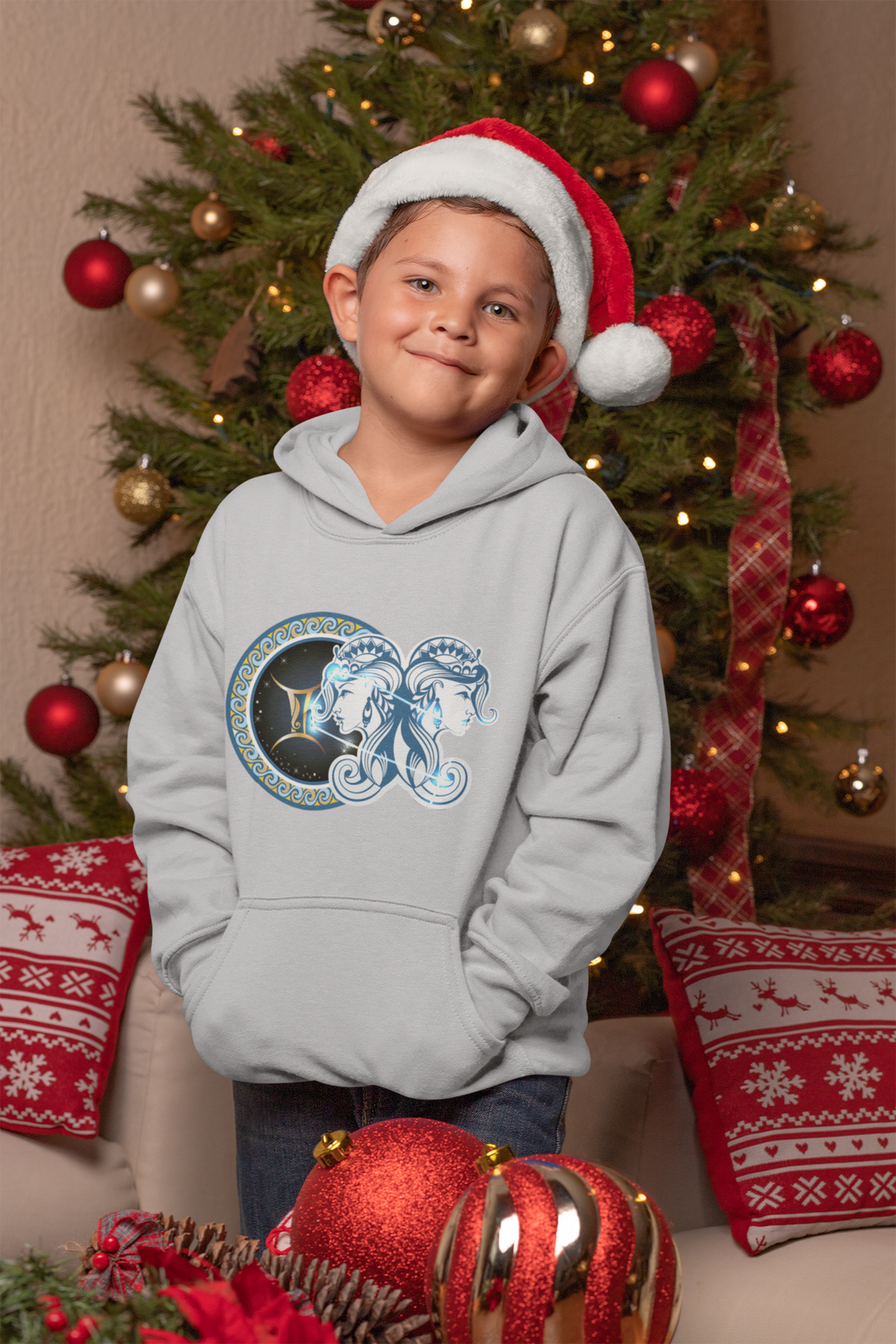 Gemini Zodiac Sign Boy Hoodies-KidsFashionVilla