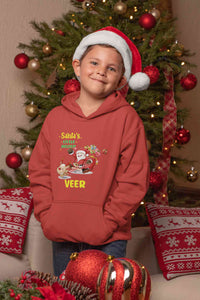 Customized Name Santas Little Helper Christmas Boy Hoodies-KidsFashionVilla