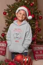 Load image into Gallery viewer, What Santa Does Not Bring Me Mom &amp; Dad Will Christmas Boy Hoodies-KidsFashionVilla
