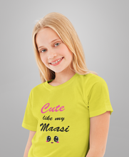 Load image into Gallery viewer, Cute Like My Maasi Half Sleeves T-Shirt For Girls -KidsFashionVilla
