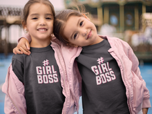 Load image into Gallery viewer, #Girl Boss Matching Sister-Sister Kids Half Sleeves T-Shirts -KidsFashionVilla
