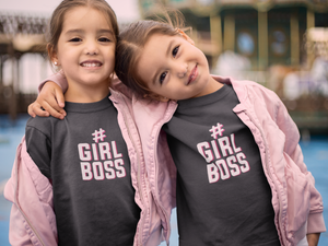 #Girl Boss Matching Sister-Sister Kids Half Sleeves T-Shirts -KidsFashionVilla