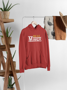 Rule Maker Mother And Son Red Matching Hoodies- KidsFashionVilla