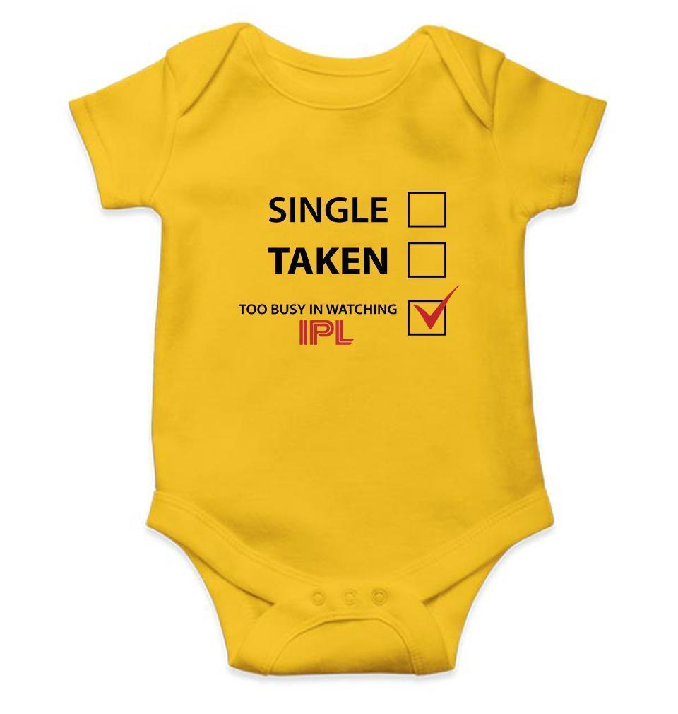 Single Taken Too Busy in IPL Rompers for Baby Boy Rompers for Baby Boy - FunkyTradition FunkyTradition