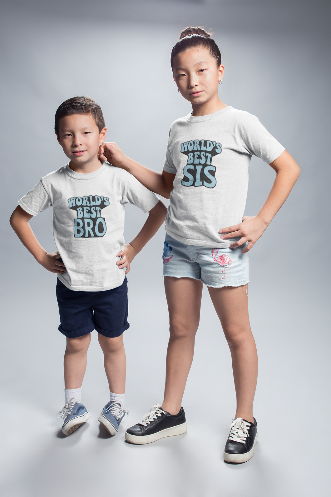 Worlds Best Brother Sister Matching Kid Half Sleeves T-Shirts -KidsFashionVilla