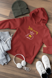 Mommy Sons First Love Mother And Son Red Matching Hoodies- KidsFashionVilla