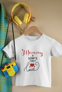 Mommy Sons First Love Mother And Son White Matching T-Shirt- KidsFashionVilla