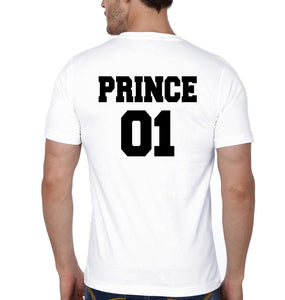 King 01 Prince 01 Father and Son Matching T-Shirt- KidsFashionVilla