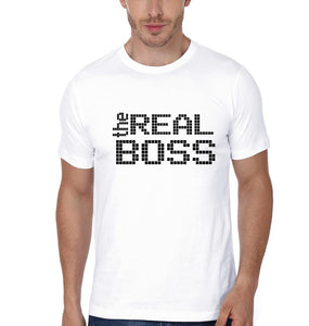 The Boss The Real Boss Mother and Son Matching T-Shirt- KidsFashionVilla