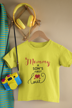 Load image into Gallery viewer, Mommy Sons First Love Mother And Son Yellow Matching T-Shirt- KidsFashionVilla

