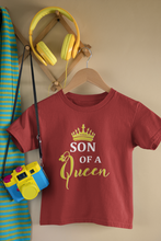 Load image into Gallery viewer, Son Of A Queen Mother And Son Red Matching T-Shirt- KidsFashionVilla
